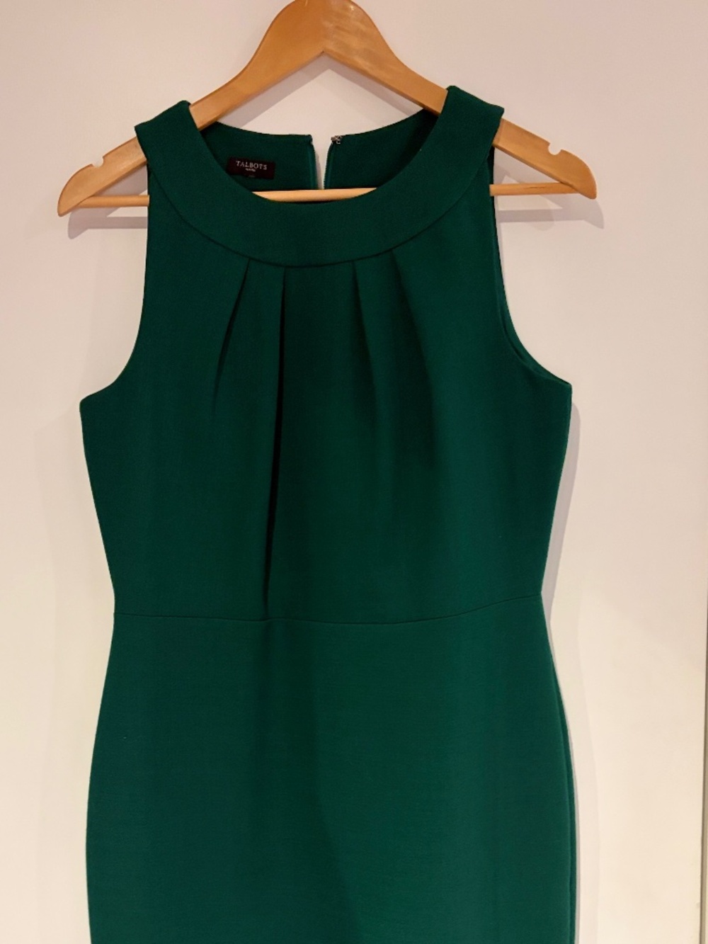 Talbots Emerald Green Sleeveless Sheath Dress